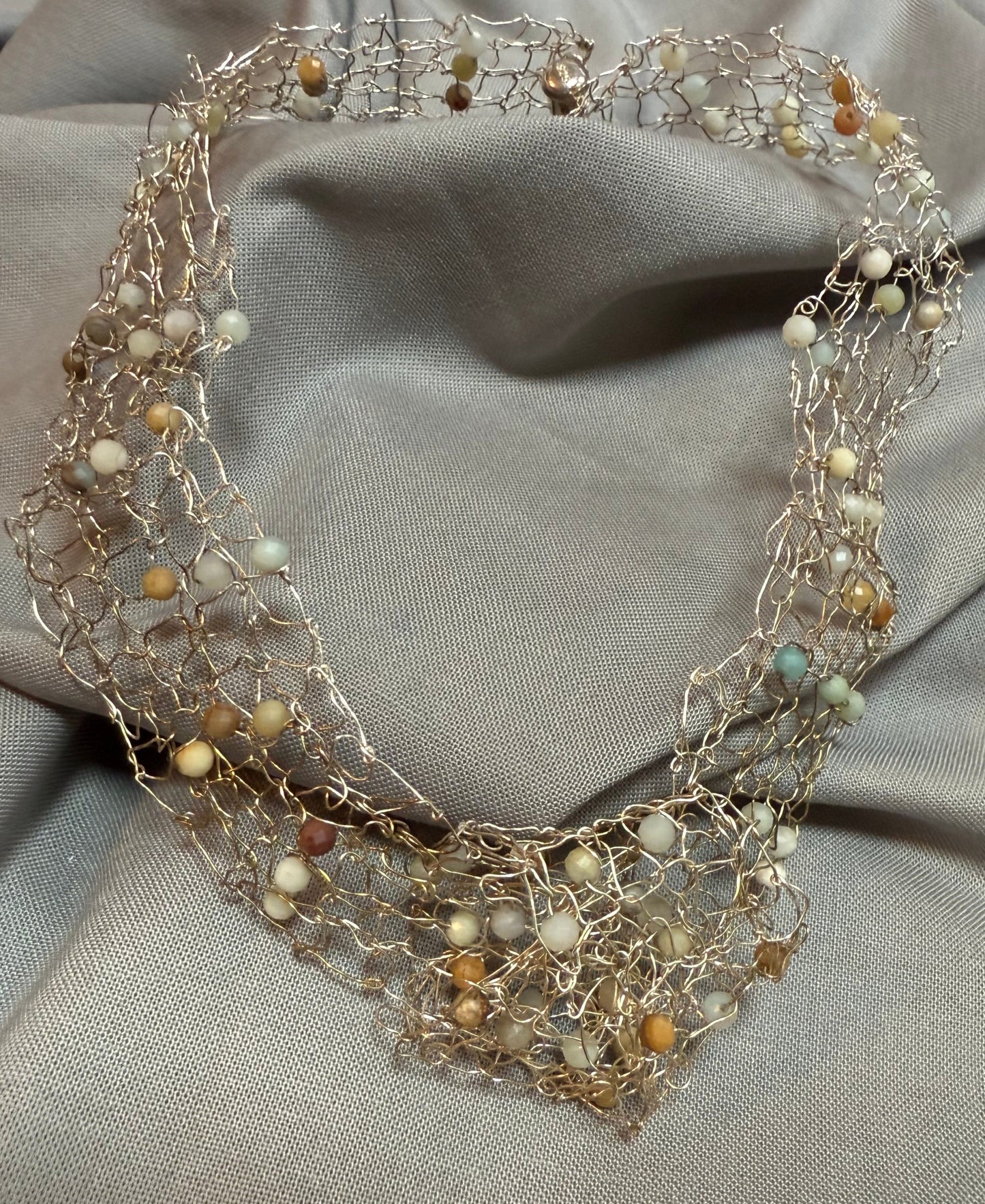 Amazonite Knot Necklace by Larissa Gonzalez