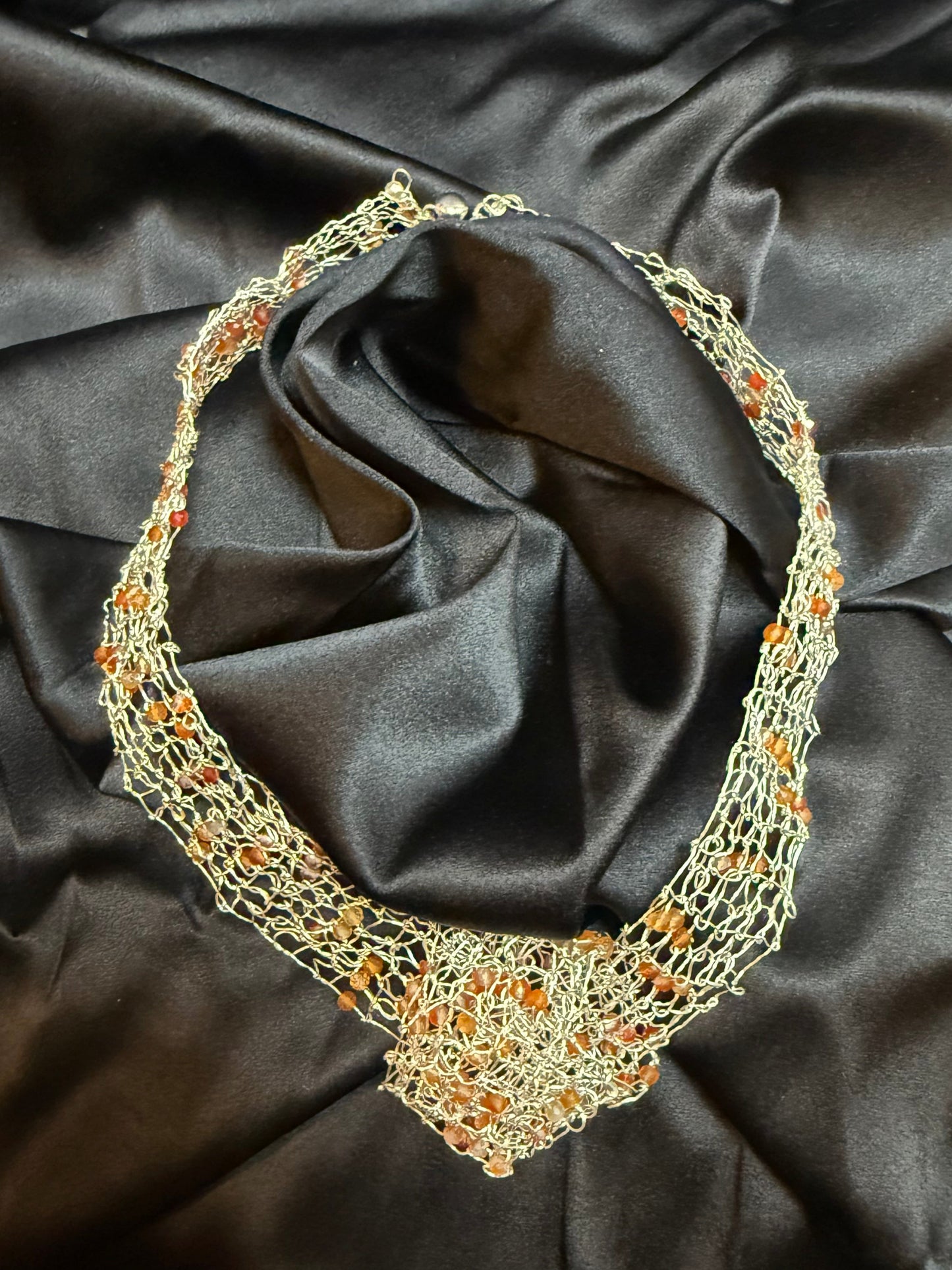 Carnelian Knot Necklace by Larissa Gonzalez