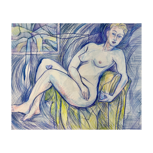 "Blue Nude in Studio" Michael Kronenberg