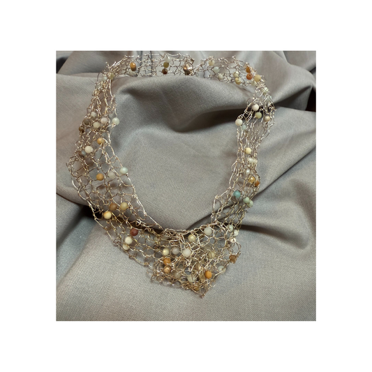 Amazonite Knot Necklace by Larissa Gonzalez