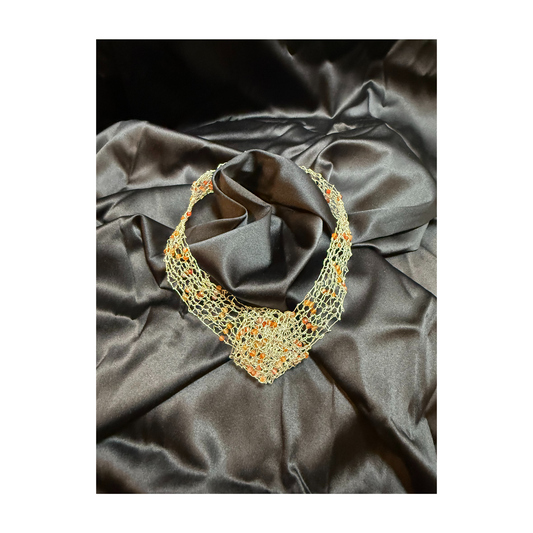 Carnelian Knot Necklace by Larissa Gonzalez